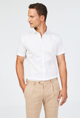 Werribee Short Sleeve Shirt, White, hi-res